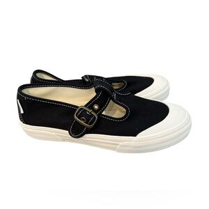 NWOB Vans Style 93 Mary Jane Black Canvas Buckle Slip-On Sneakers Size 7.5